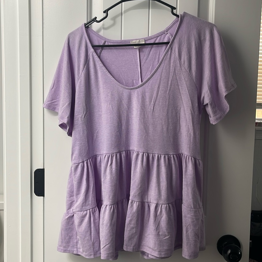 Boutique lilac peplum top